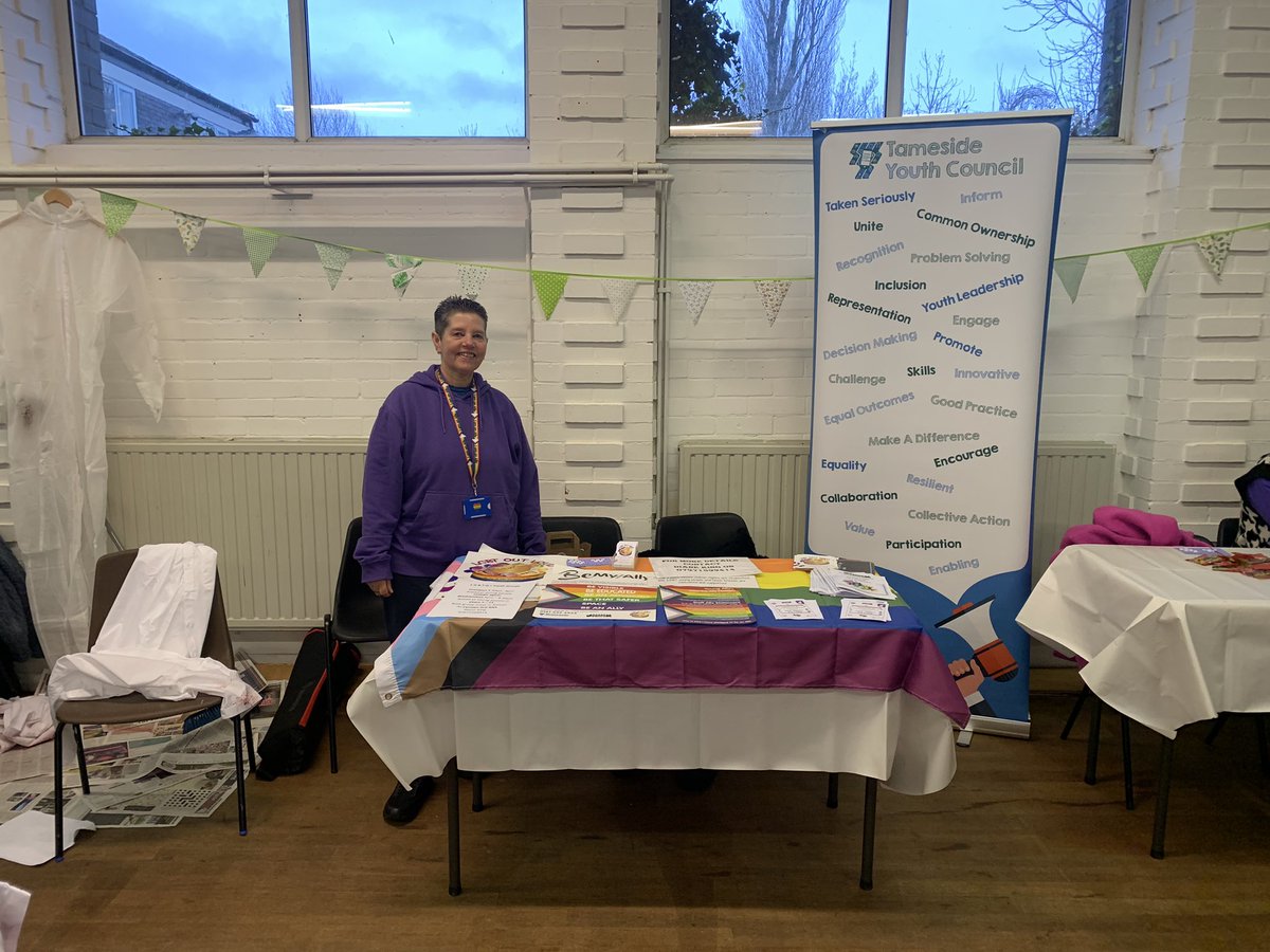 Thank you <a href="/TOGMind/">Tameside, Oldham & Glossop Mind</a>  for inviting Tameside Youth Service to the Community Hive Event. Got to speak to lots of parents/carers, professionals and young people, we hope to see you all soon.  <a href="/Hopwood2Melissa/">Melissa Hopwood</a> <a href="/Dianecking/">Diane King</a>