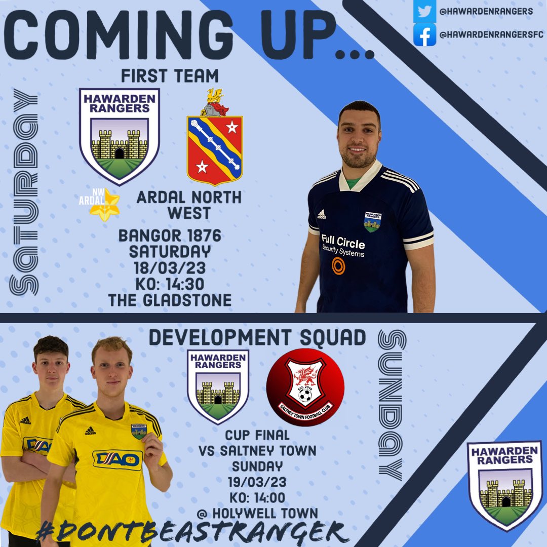 CPD Bangor 1876 FC on Twitter "Remember we're away to Hawarden Rangers