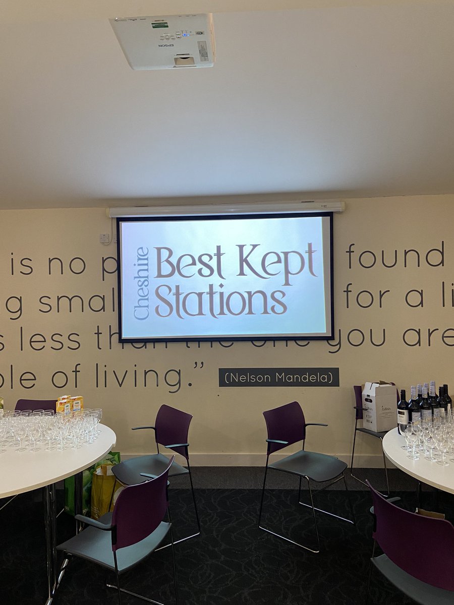 NorthCheshireCR's tweet photo. Working at #cbks2022 Awards night tonight celebrating Cheshire Best Kept Stations #communityrail https://t.co/i871wPKYBP