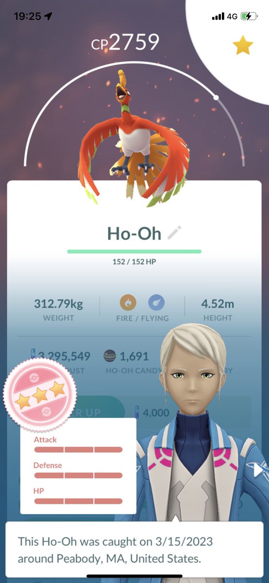 Thanks <a href="/CrzyPidgeyLady/">CrzyPidgeyLady</a> for my 5th hundo Ho-Oh💯😍💥🥰🥳

#PokemonGO #PokemonGOApp #PokemonGoRaids