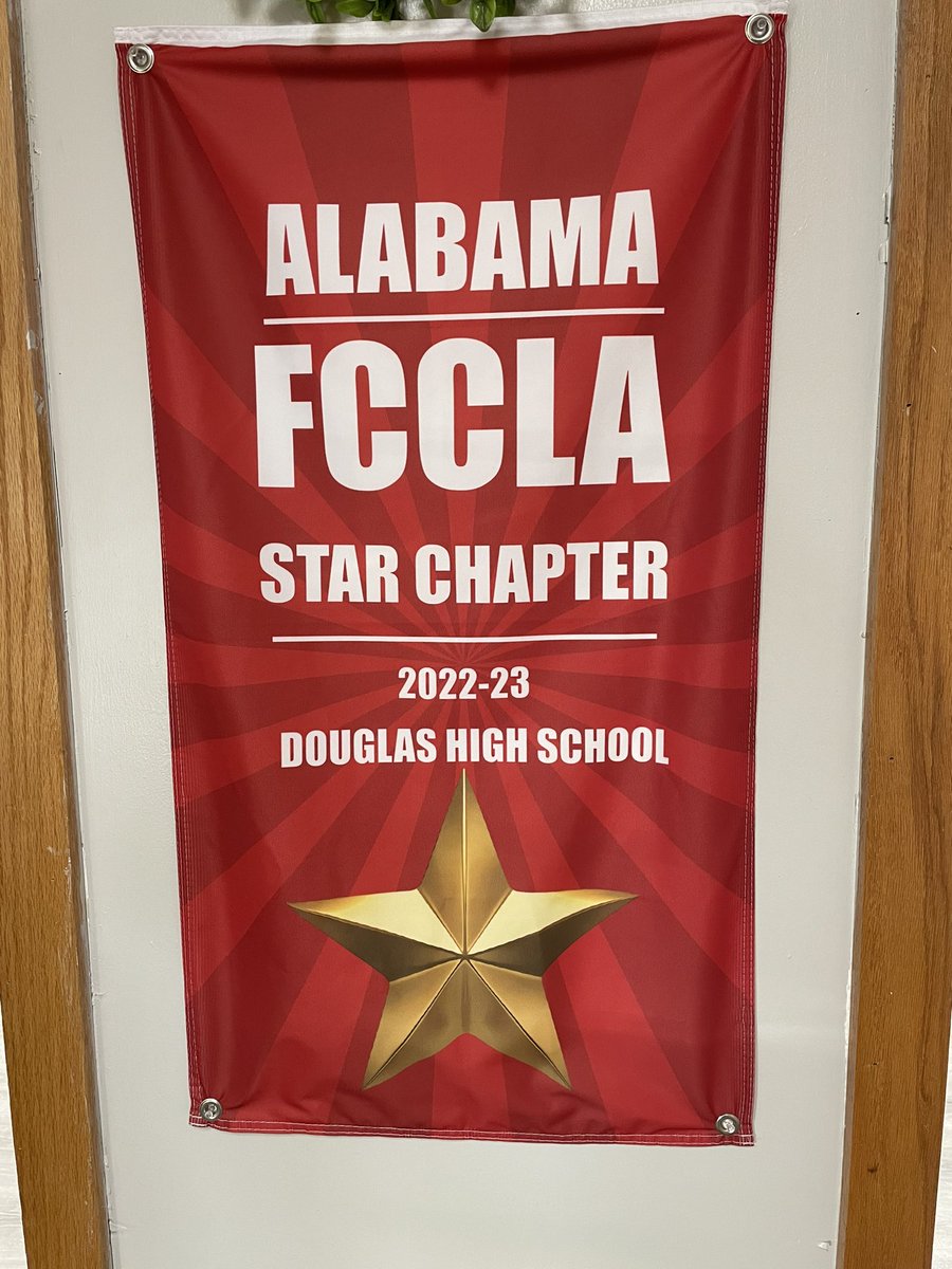 For the first time ever, our DHS FCCLA Chapter was recognized as a “Gold Star” chapter! This is the highest award and greatest recognition our chapter can receive. This banner is proudly hanging in our FACS building. Congratulations for this tremendous recognition!