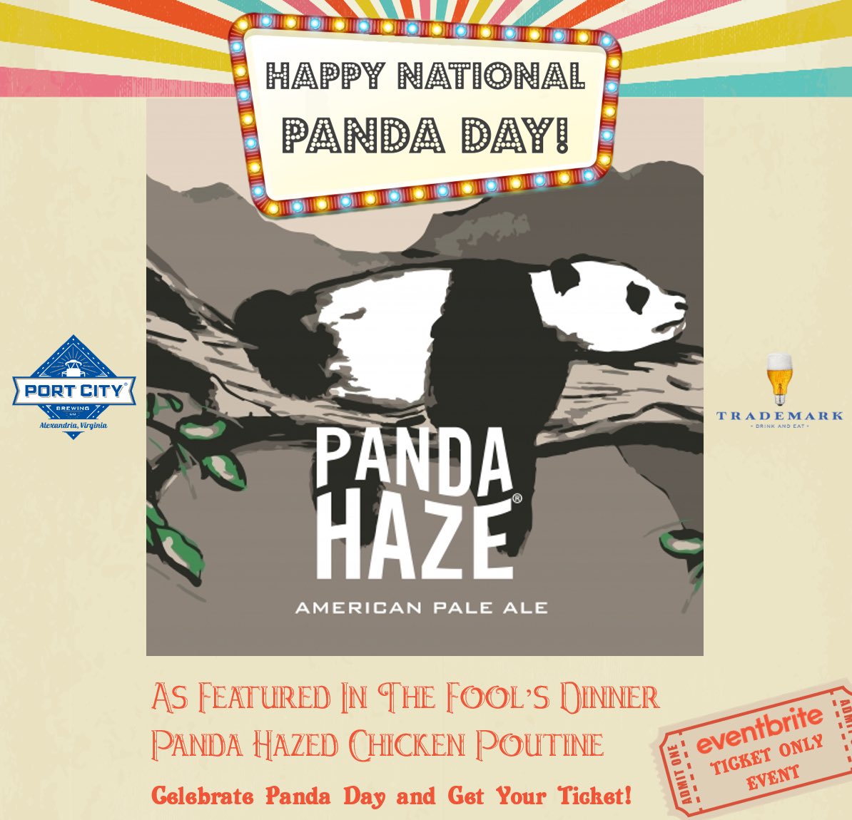 Happy National Panda Day!! 🐼 We’re celebrating by getting our batch of Panda Haze in from <a href="/PortCityBrew/">Port City Brewing Co</a> for our Fool’s Poutine.  The first course of our Fools Dinner Beer Pairing Event April 1.  Don’t be a fool. Get your 🎟️ before it’s too late! bit.ly/TMFD2023