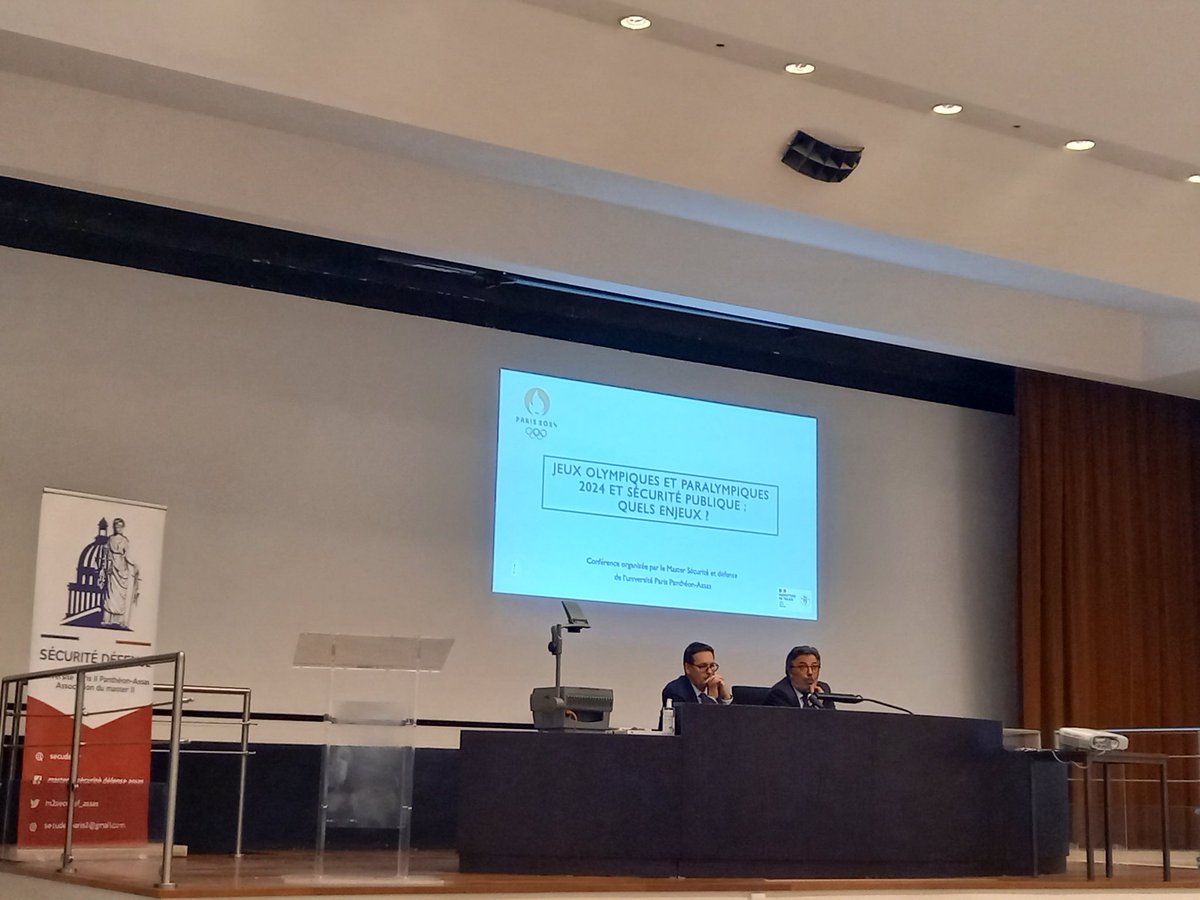 ▶️ Une conférence importante relative aux enjeux de sécurité publique des Jeux Olympiques et Paralympiques de Paris 2024 <a href="/M2secudef_assas/">M2 Sécurité et Défense 🇫🇷</a> <a href="/AssasUniversite/">Panthéon-Assas université</a>