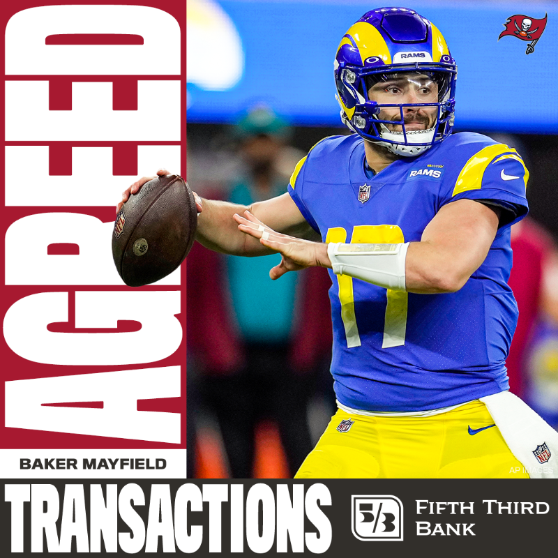 Buccaneers's tweet photo. Welcome to Tampa, @bakermayfield!

#GoBucs