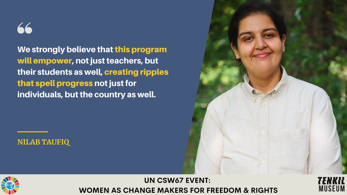 Our second speaker is Nilab Taufiq. #UNCSW67