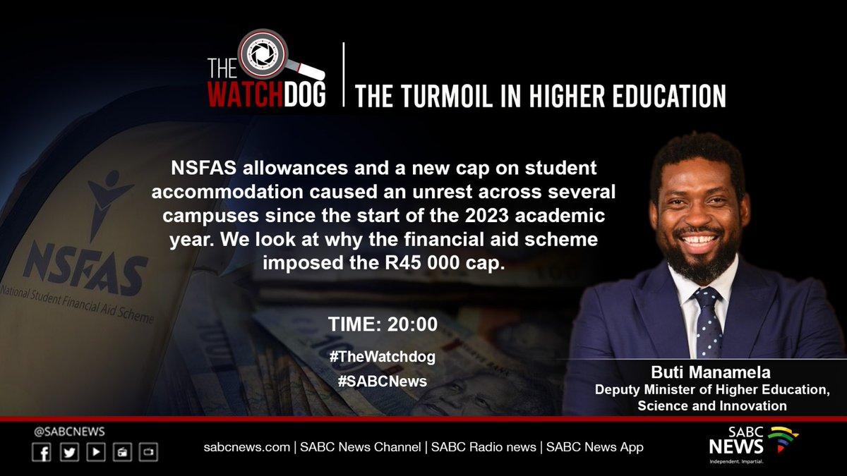 HigherEduGovZA's tweet image. Deputy Minister @ButiManamela  is on SABC  @TheWatchdogSABC            Channel 404. Please do tune in #SABCNews
#TheWatchdog
