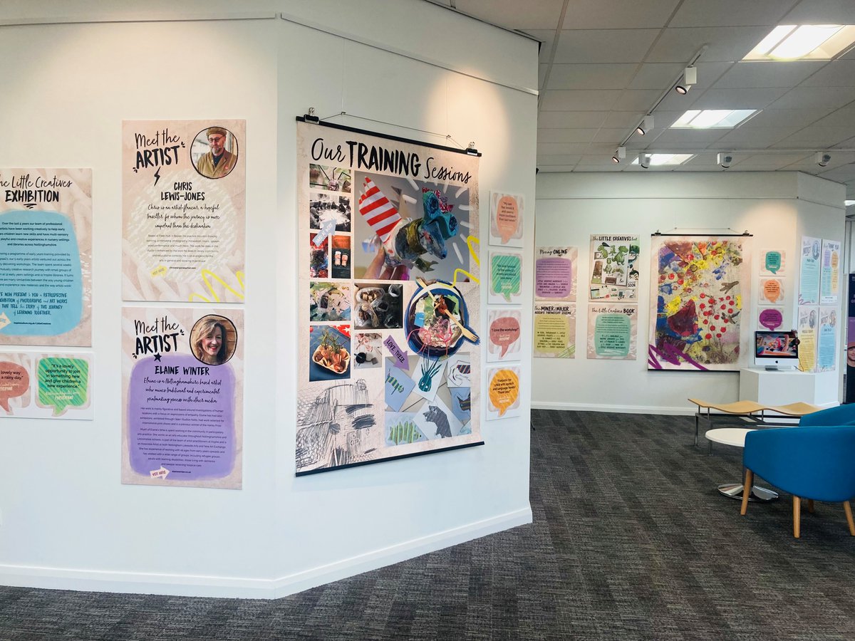 NottsLibraries's tweet photo. Now Open at Mansfield Library! 🎨
Our team of professional artists have been working to help children learn new skills and have multi-sensory fun, in nursery settings and libraries across Nottinghamshire. 
 Find out more on our website: https://t.co/4clG87ZhZe 
#littlecreatives https://t.co/XCl4IdXDJ9
