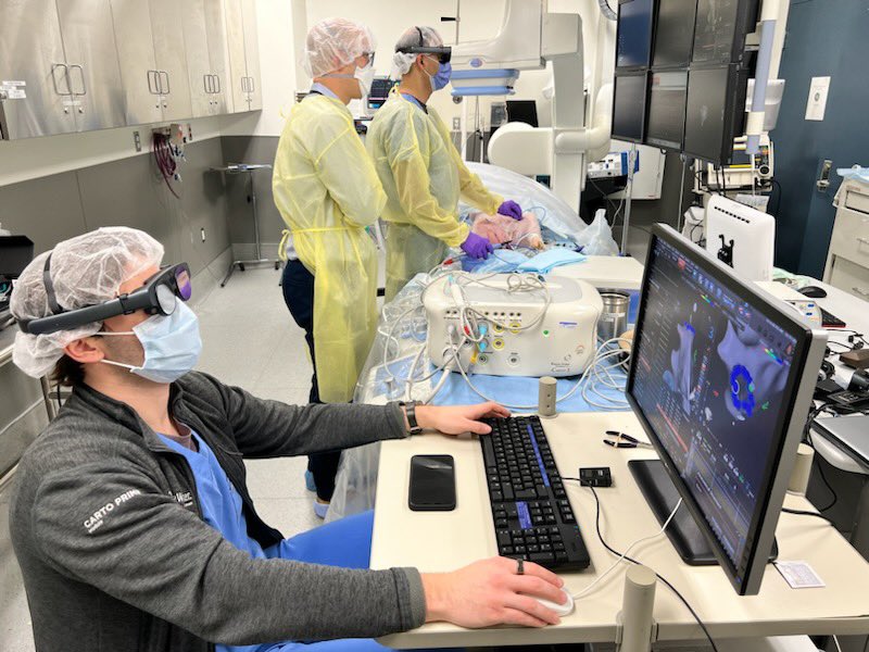 JagSinghMD's tweet image. Had an amazing day immersed in Augmented Reality with the SentiAR system.
Our first ablation performed using holographic 3-D images. Magical!!
The future is here!!

@jenniferavari @DrGregMichaud @alanhanley2 @Davilandre @True_EP 
#EPeeps @JonSilva_StL