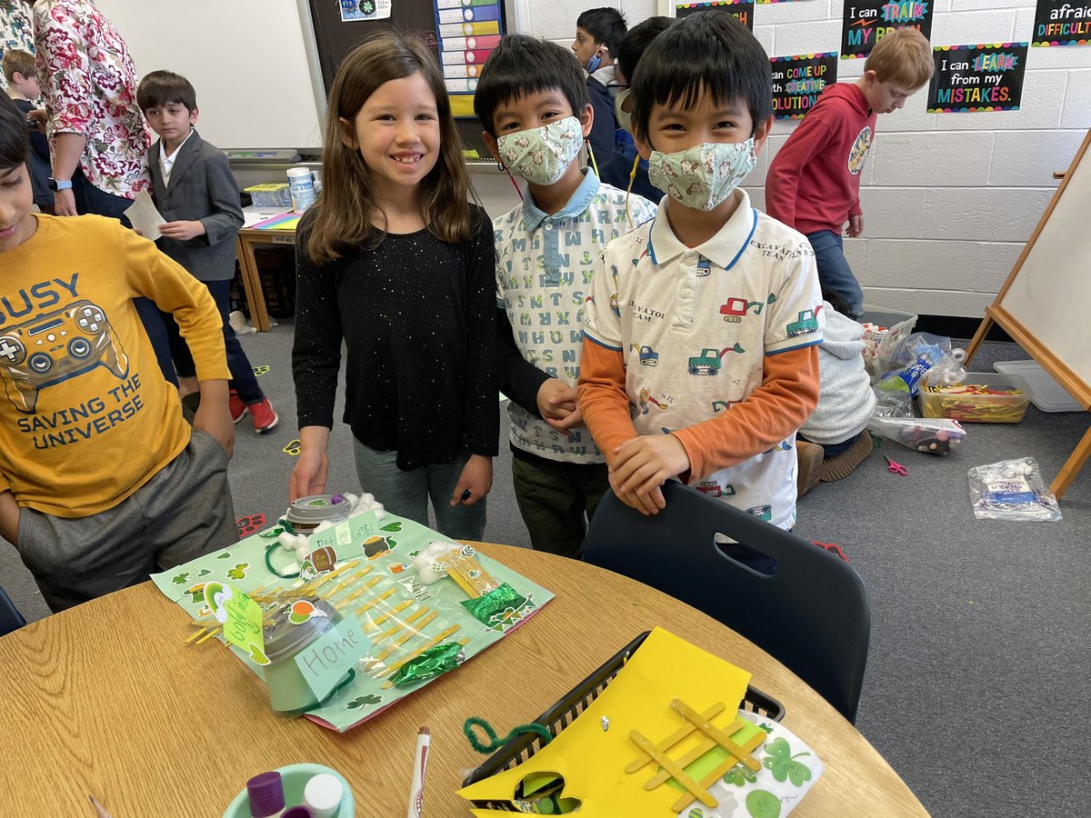 dolencclass's tweet photo. More Leprechaun trap photos with 2nd grade!@_klwright1 @lisaprill @oakhilles @OakHillLibrary https://t.co/IEjJ9AszSn