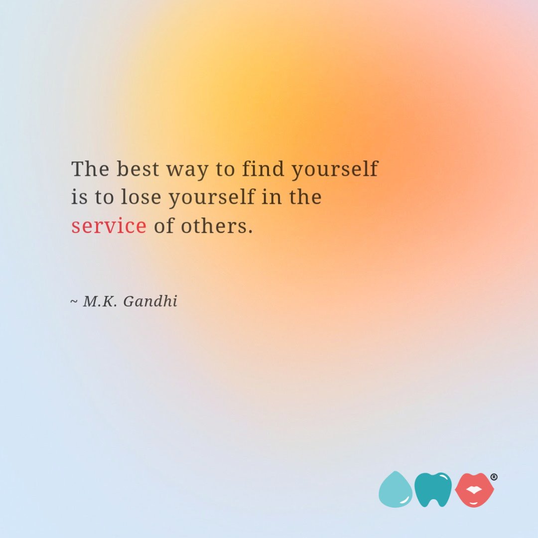 ToothShower's tweet photo. Don't forget to take a detour from your daily grind and #serve others - you may just find yourself in the process! #HumilityIsTheKey https://t.co/6nYrBx0iJy