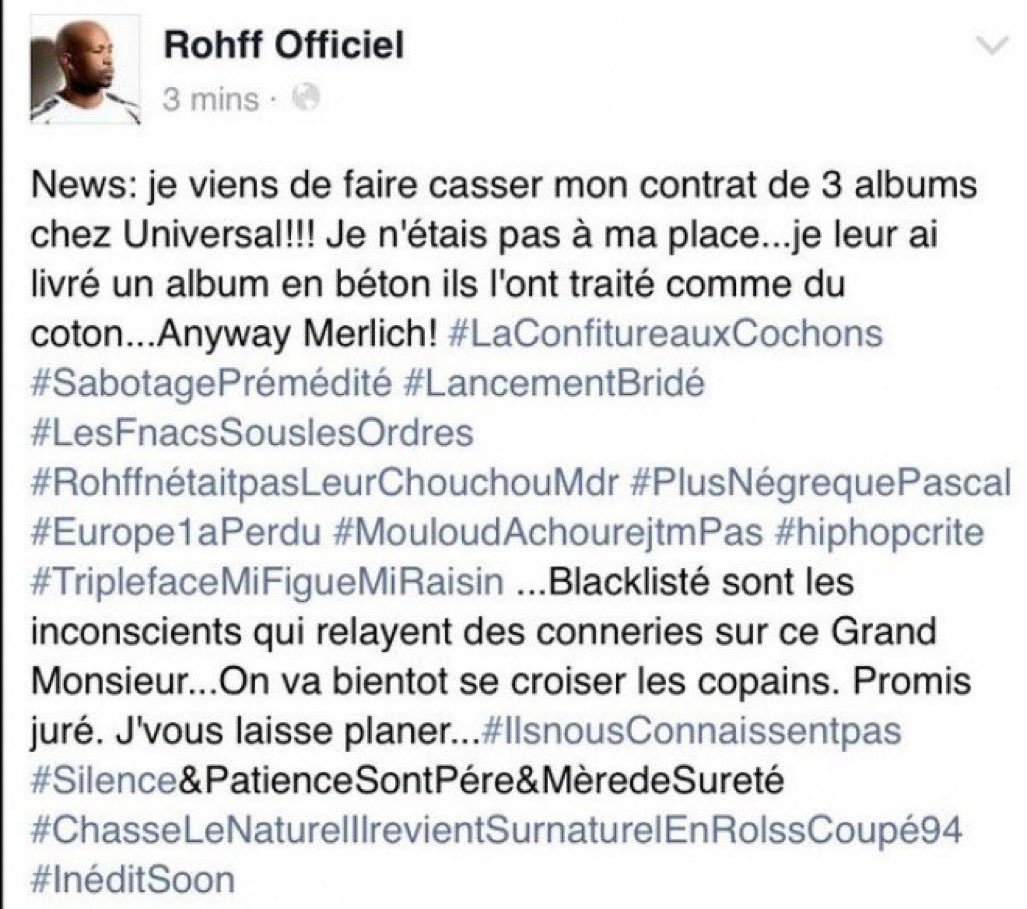 _iblevrai's tweet photo. Désolé mais le hashtag #RohffnétaitpasLeurChouchouMdr il m'explose je suis au sol putain 😂😂😂😂😂 https://t.co/VL3zCkrikU