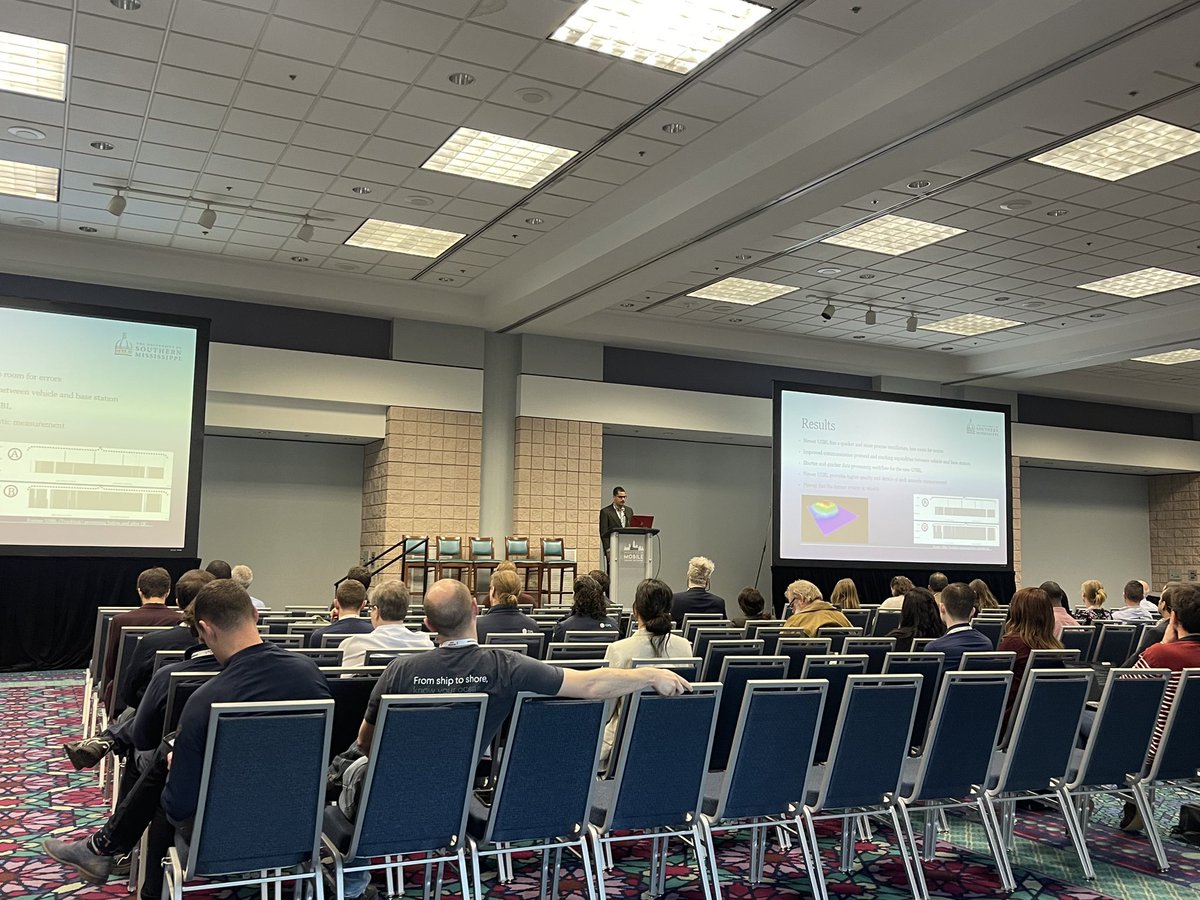 AgnoAssis's tweet image. Yesterday at the U.S. Hydro 2023 conference, I presented some of our AUV work and talked about the integration and results of our new USBL in the technical section Autonomous Operation. Proud to be part of that. Thanks to my team and everyone that made that possible #hydrospatial