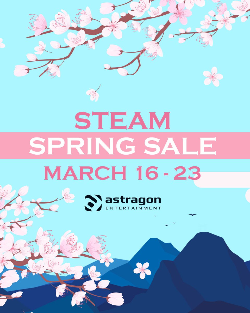Flowers are blooming, trees grow blossoms, the sun comes out: The 𝐒𝐭𝐞𝐚𝐦 𝐒𝐩𝐫𝐢𝐧𝐠 𝐒𝐚𝐥𝐞 is here! 🌸

Save up to 90% on Police Simulator, Bus Simulator, Construction Simulator, Railroads Online... and much more! 💫

🔗 store.steampowered.com/curator/329424…