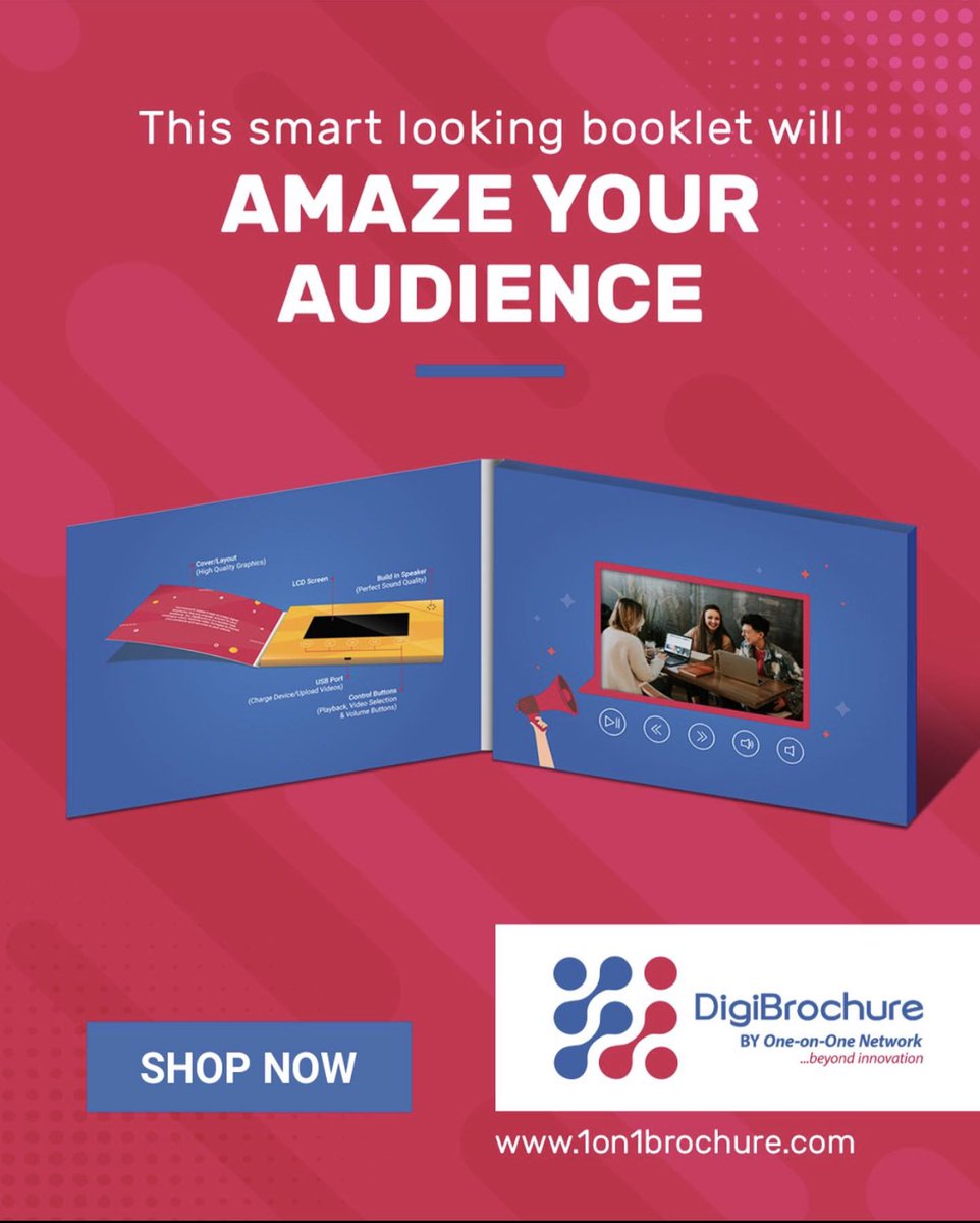 Grow your business and increase your ROI with a #digibrochure . . #1on1brochure #digitalbrochures #digitalmarketing #videobrochures #1on1network