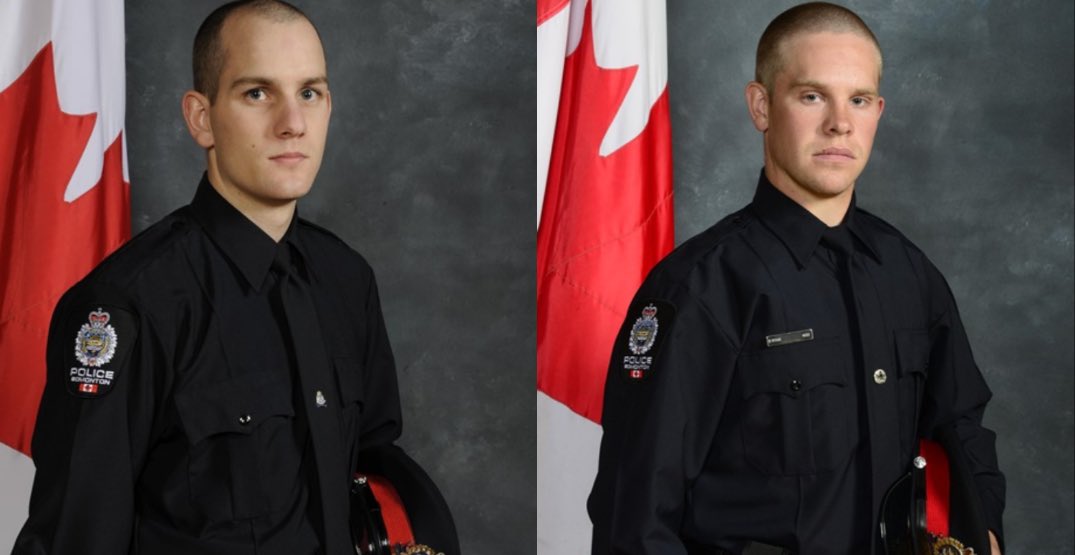 CalpoOrg's tweet photo. Our brothers #BrettRyan and #TravisJordan will never be forgotten, their loved ones will be supported #HeroesInLife #EdmontonPolice https://t.co/TnHugxLx0h