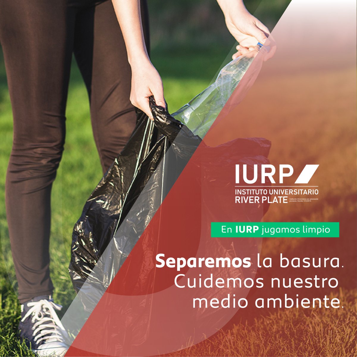 IURPoficial's tweet photo. En el IURP, jugamos limpio. Sé parte de nuestra Campaña de Concientización y Cuidado del Medio Ambiente. El mundo es de todos y el futuro, esta en tus manos.
⚽ Educación y Deporte van de la mano.
#EstudiaEnIurp #RiverPlate #IURP #EduCARP https://t.co/ujujbnyKSi