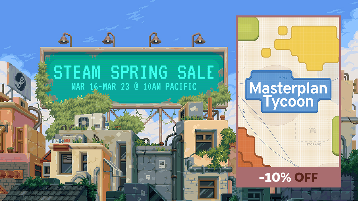 Ravenage_Games's tweet photo. 🎉 Attention all gamers! 🎉
Don't miss out on the chance to get a copy of #MasterplanTycoon with a sweet -10% off during #SteamSpringSale! 🚀
https://t.co/PjvOxwZdmT
https://t.co/PjvOxwZdmT
https://t.co/PjvOxwZdmT
See you there! 🔥
#GamingSale #Steam #Indiegames #Ravenage https://t.co/mesylgBeGY