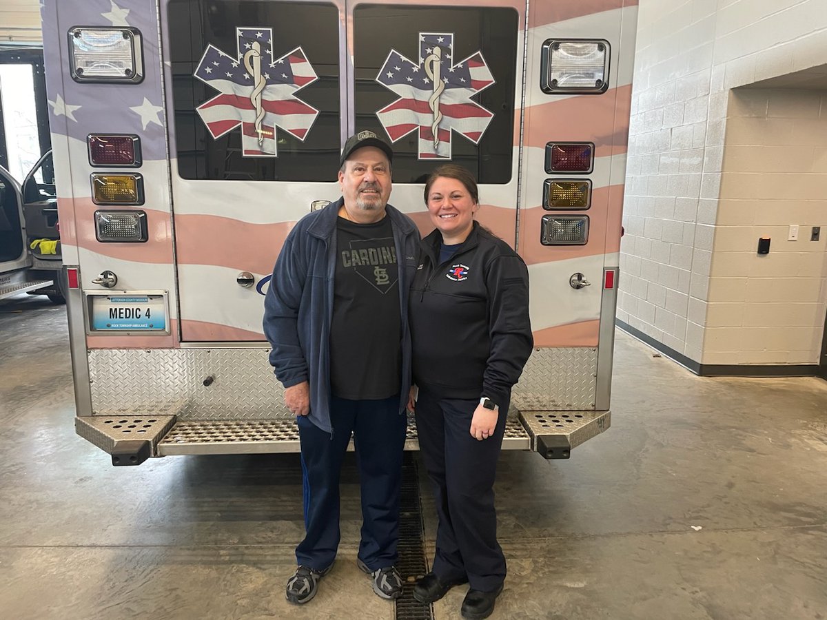 We #love to hear from our #patients.  This former patient was #reunited with his #hero, #Paramedic Jessica, who provided 'Compassionate Clinical Excellence' when the patient was suffering a life-threatening medical emergency.  #rtadrocks #bethemiracle #EMS #EMSlife #paramediclife