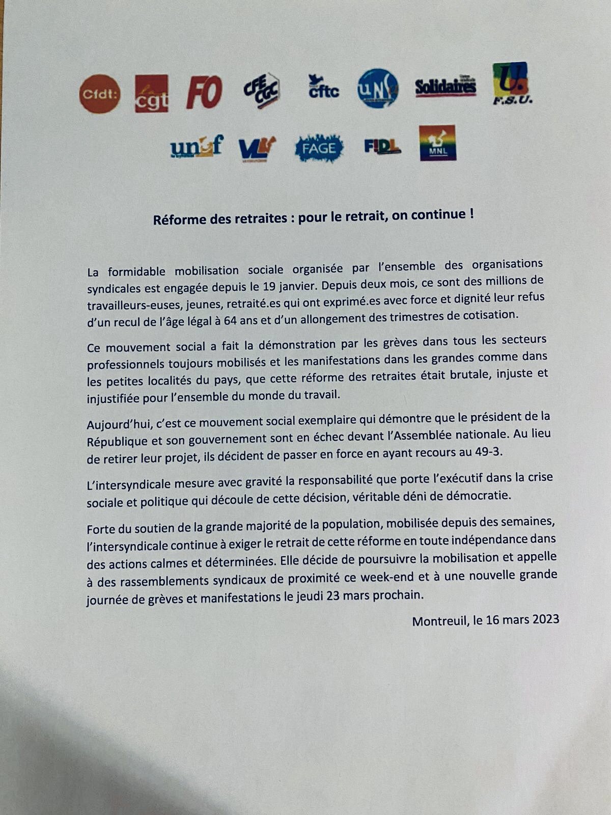 Manifestation du mercredi 15 mars 2023 contre la réforme des retraites : vous en êtes ? - Page 5 FrXMbXiWwCQed8D?format=jpg&name=large