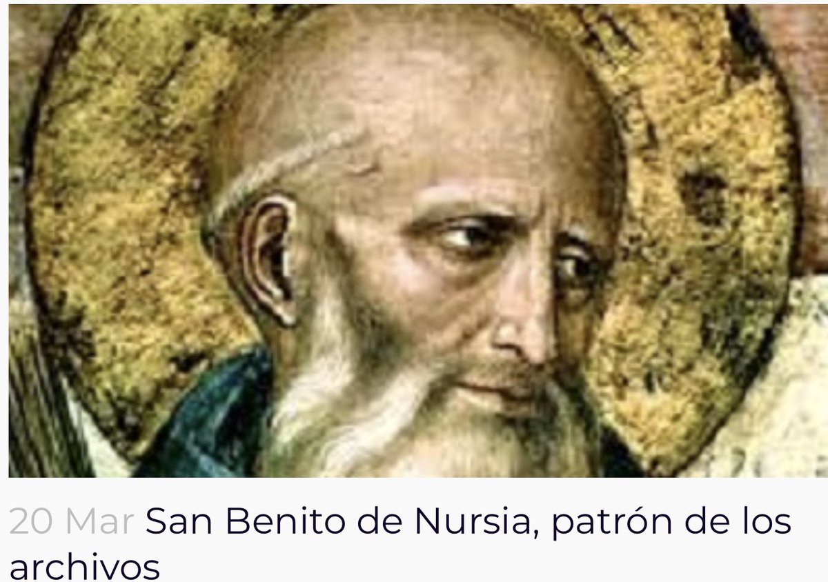 San Benito de Nursia, patrón de los archivos.

Felicitamos  a la comunidad archivística en el día de nuestro patrón.

archiverosdeandalucia.org/san-benito-de-…