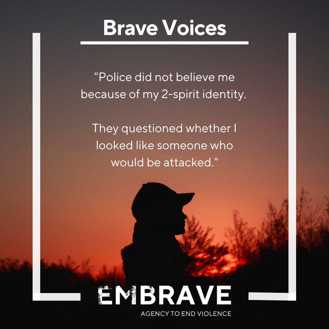 Indigenous survivors of GBV with experience in the criminal justice & police system shared experiences with systemic violence to help shape the BraveSpaces Public Education Program. 

#SystemicViolence #GVB #GenderBasedViolence #EndViolence #Justice #Equity #Police #Indigenous