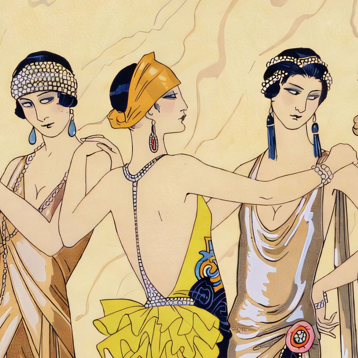 VINTAGE Ladies In Paris I Art Deco, Fashion, 1920s, French 
Vintage artwork, c. the 1920s, digitally enhanced while retaining all of its original character and beauty!
#artdeco #french #1920s #roaring20s #france #ladies #fashion #fashionablewomen #wallart #etsy #etsywallart