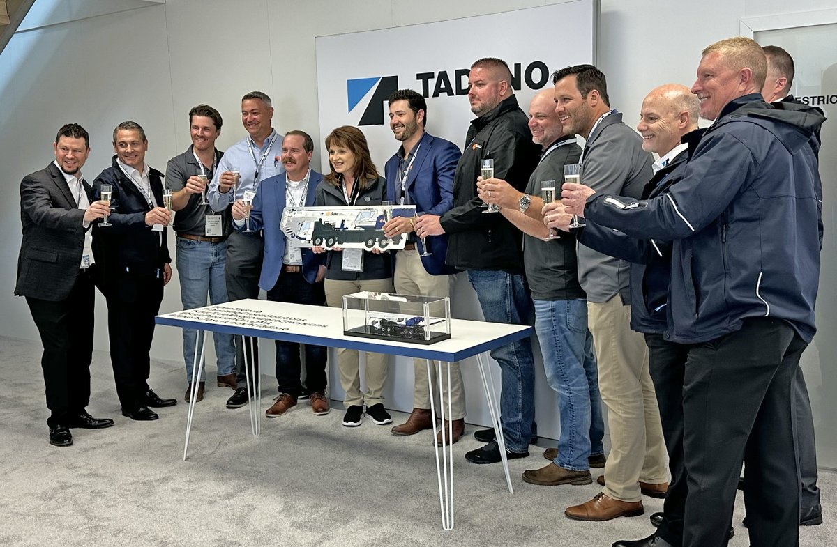 Sims' executive team visited ConExpo 2023 in Las Vegas and purchased one each of Tadano's new truck cranes, the GT-1200XL-2 &amp; GT-800XL-2. They feature low axle weight, narrow width and long boom, yet continue Tadano's high quality and rugged durability. #SimsCrane #TadanoGroup