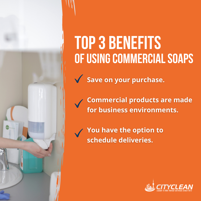 city_clean's tweet image. 🧼🧴There are many benefits to purchasing #commercialsoaps for your business.

Commercial soaps not only promote hygiene but also help you reduce costs and promote sustainability with eco-friendly ingredients. 

🛒Order: bit.ly/3igkbZQ 
📞 1-800-734-4007

#cityclean