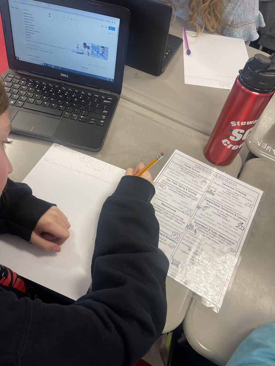 Mrs. Nelson’s 5th grade class did an AMAZING job identifying their future career, college requirements, researching facts, and identifying the correct cluster during our career exploration lesson!🎓
