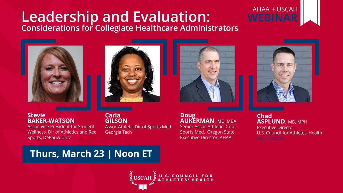 Mark your calendar!

Join us for our webinar next week on 𝙇𝙚𝙖𝙙𝙚𝙧𝙨𝙝𝙞𝙥 𝙖𝙣𝙙 𝙀𝙫𝙖𝙡𝙪𝙖𝙩𝙞𝙤𝙣.

Click to register: uscah.info/3ToZ5cH