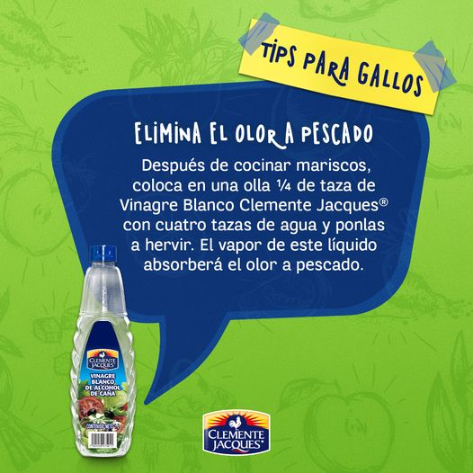 CANAINCA's tweet photo. El héroe de la cocina y el hogar es el vinagre blanco,  se le atribuyen propiedades que incluyen la eliminación de bacterias, hongos, moho y otro tipo de organismos que pueden provocar suciedad y malos olores. 
#ClementeJacques 
#Sabormex https://t.co/T1AEqWQjAS