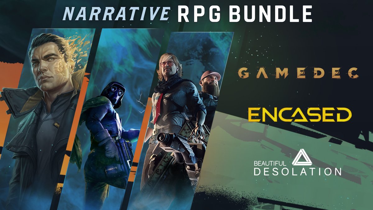 GamedecTheGame's tweet photo. If you enjoy dystopian/post-apocalyptic settings and RPG/adventure genre, then you should take a look at the narrative RPG bundle on @Steam, which includes:
🔸Encased
🔸Beautiful Desolation
🔸Gamedec
➡️ https://t.co/d3gyp3mFEm
#Encased | #BeautifulDesolation | #Gamedec https://t.co/MhDotR7OFo