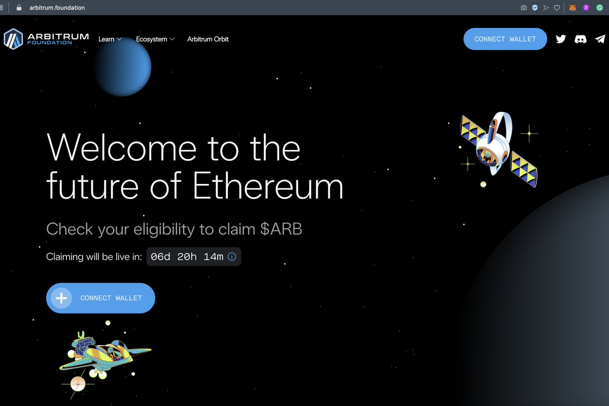 hexagate_'s tweet photo. The @Arbitrum Foundation has just announced an official airdrop! 👏 🪂 While this was widely expected, scammers have been taking advantage of this possibility to run a variety of fake airdrop websites.

You can check your $ARB airdrop eligibility at https://t.co/IQNjnHM3UE. The site has a simple wallet connection option, after which you can check your eligibility. If you see a prompt that asks for keys, token approval, or anything besides viewing your wallet address, do not approve/sign!