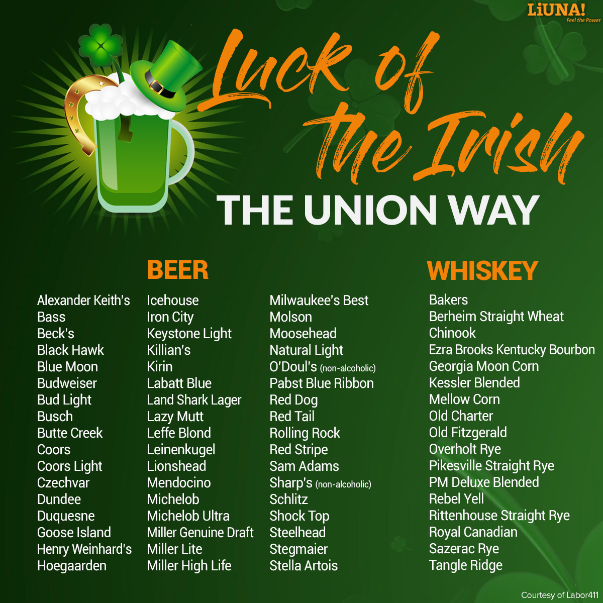 St. Patrick’s Day is almost here. Be sure to celebrate the #Union way. Enjoy these #UnionMade items. For more union made products check out <a href="/Labor411/">Labor411</a>