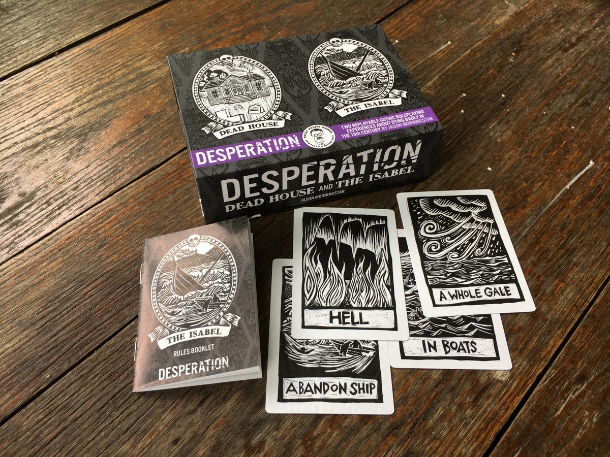 bullypulpit_hq's tweet photo. 🚨Breaking news!🚨 The gorgeous print edition of #DesperationRPG will go on sale on April 3rd! If you prefer to get a copy two weeks early, the digital edition is available NOW via @DriveThruRPG @itchio and @roll20app Marketplace! #TTRPGs 

https://t.co/Iywwj59McQ https://t.co/dFSxGDZpIt