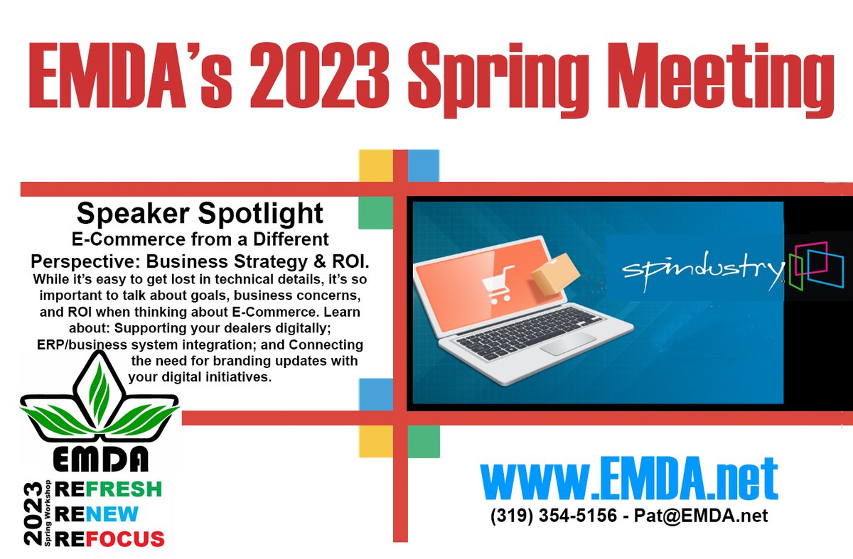 EMDA_News's tweet photo. EMDA member Michael Bird of Spindustry is back at the Spring meeting to help members look at E-Commerce from a Different Perspective. https://t.co/AY2hosO6Rn https://t.co/5k6hGk2H1e