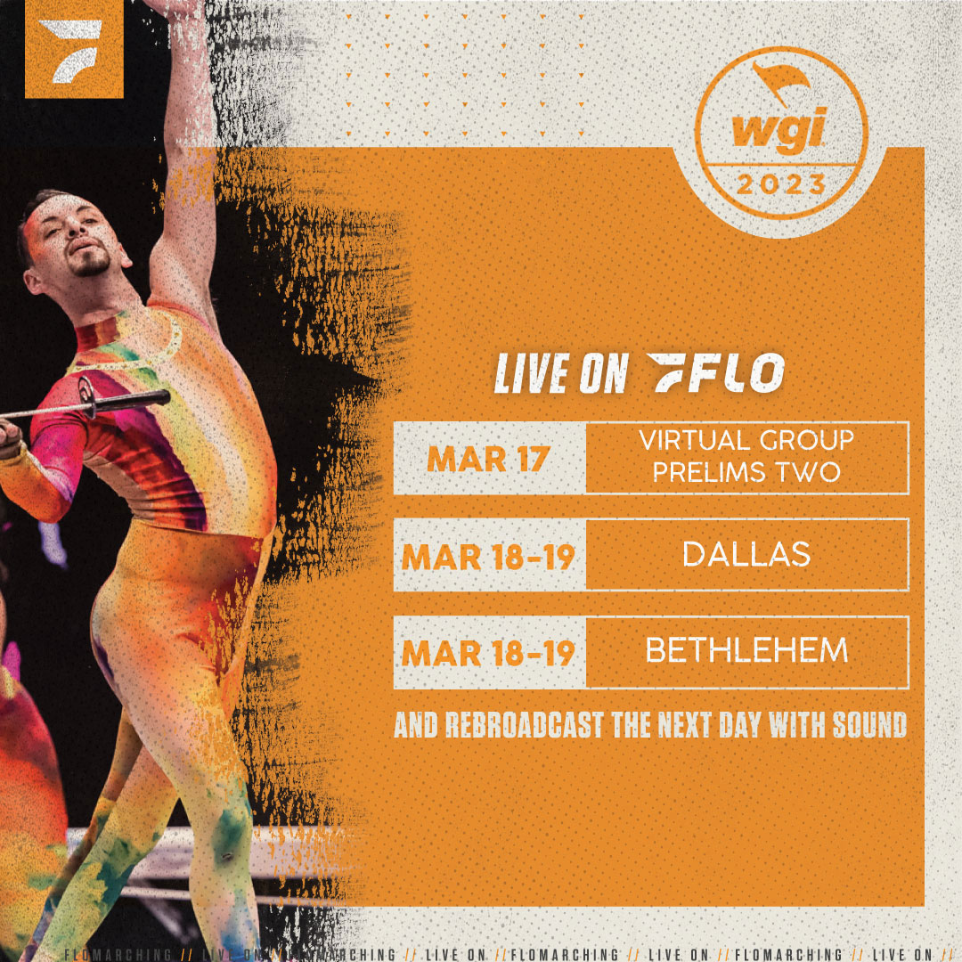 FloMarching's tweet photo. We've got 𝙨𝙞𝙭 Guard, Perc/Winds, and Virtual events streaming 𝙇𝙄𝙑𝙀 on FloMarching this weekend. Check out our 𝙒𝙚𝙚𝙠𝙚𝙣𝙙 𝙒𝙖𝙩𝙘𝙝 𝙂𝙪𝙞𝙙𝙚 to find out more about who's competing where and when to tune in 👇  https://t.co/jeC4mOGzhP https://t.co/8RhoyXvMzt