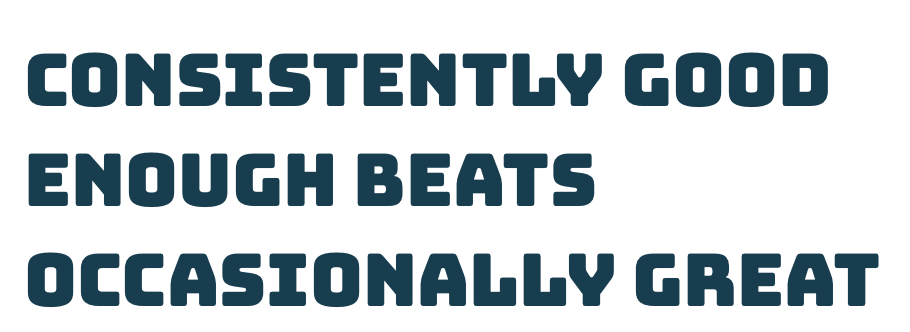 DanielPink's tweet photo. Truth from @BStulberg . . . Consistency wins.

https://t.co/64SZOCX20x https://t.co/a1Rogoyy7V