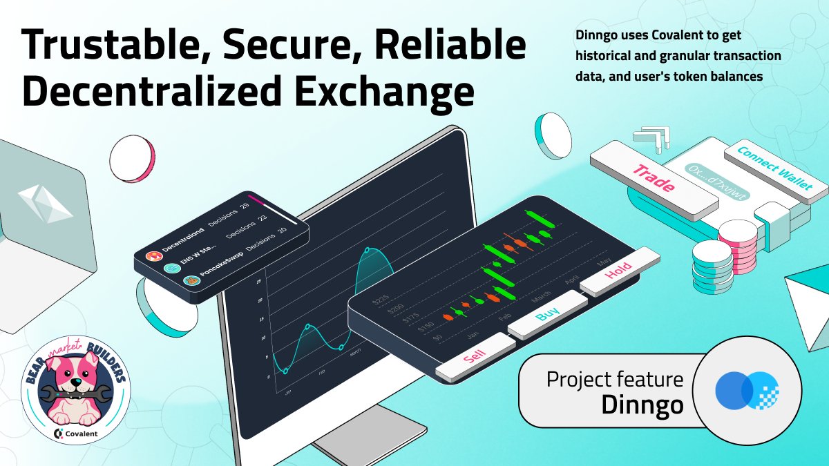 BMB_Nation's tweet photo. 38/ Bear Market Builder # 038

🛠 @dinngohq is a DEX who uses Covalent #UnifiedAPI to get historical and granular transaction data and user's token balances. 💰 📊

#BearMarketBuilders https://t.co/tB9Vhzdap4