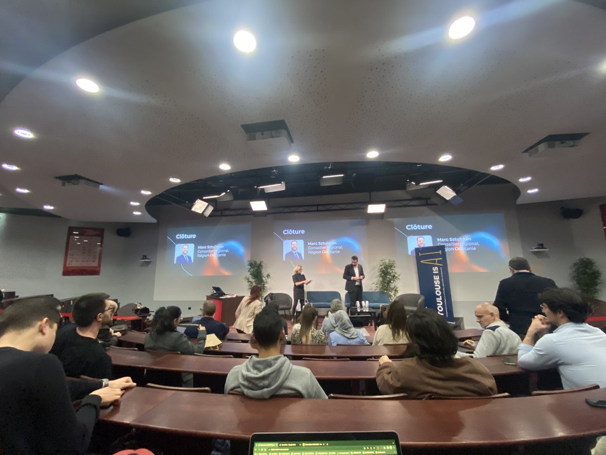 🎬 Clap de fin pour la conférence ! On passe au cocktail et networking !🎉 #conferenceIA #ToulouseIsAI2023