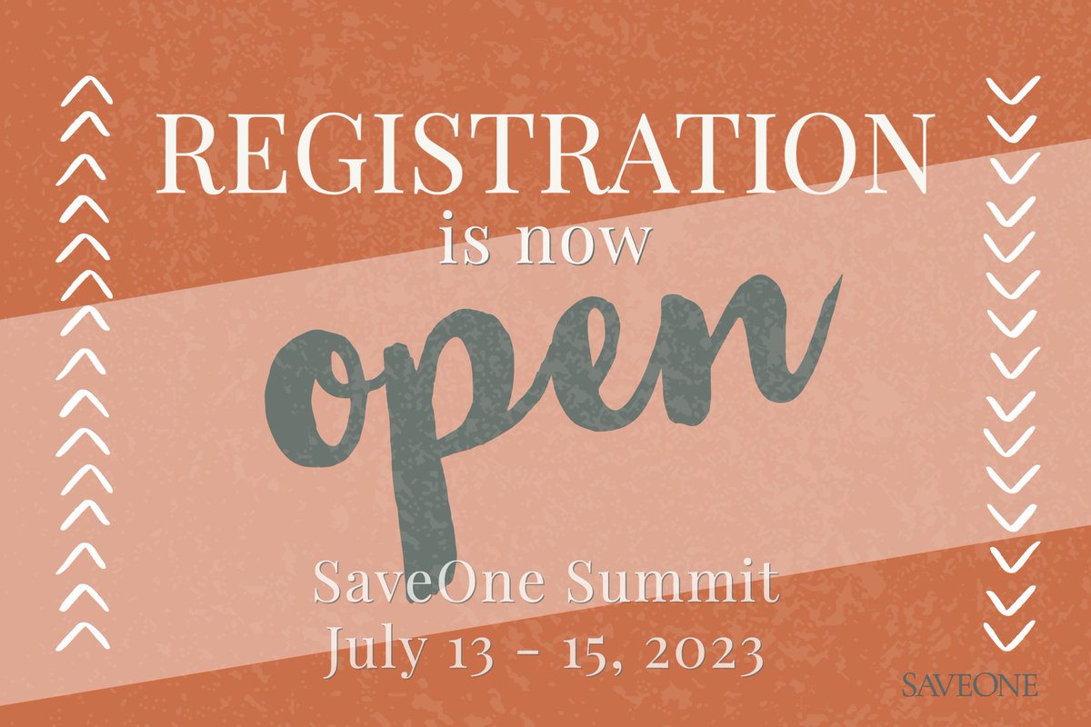 SaveOne1's tweet photo. It's here! REGISTRATION IS NOW OPEN for the 2023 SaveOne Summit!
For event details &amp; to register visit: https://t.co/B4g8M8WArP https://t.co/iad7kWn02v