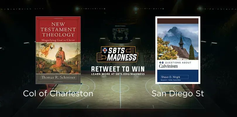 #SBTSMadness is just getting started...Who advances to the next round, <a href="/DrTomSchreiner/">Tom Schreiner</a> or Dr. Shawn Wright? RT for your chance to win! Thanks to <a href="/KregelBooks/">Kregel Publications</a> for providing books for SBTS Madness!