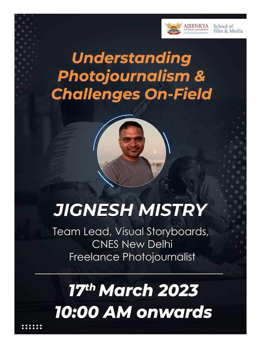 jigneshmistry98's tweet image. Sharing my learnings in #newsmedia #photojournalism #visualresearch practices @_CNES_ tomorrow @adypuniversity