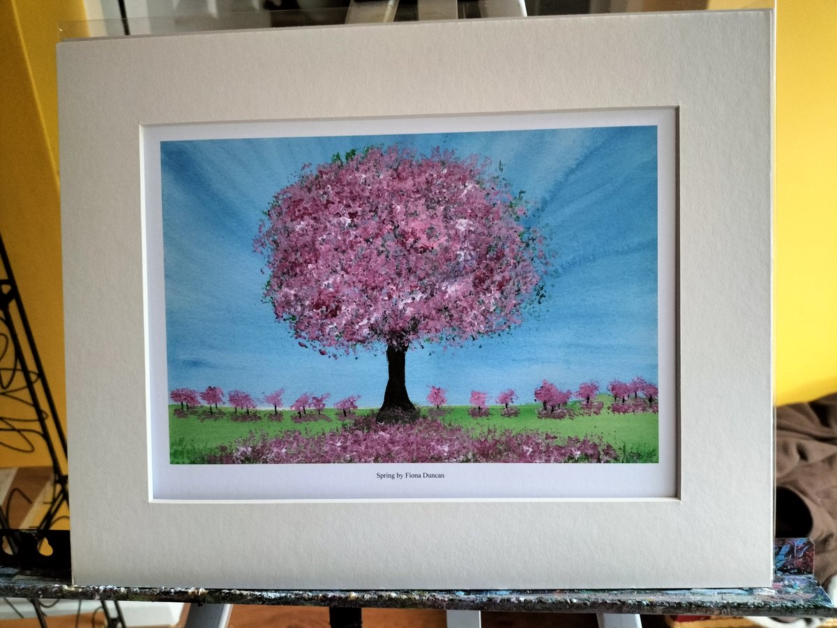 Probably the most #Easter ish painting I have is the Springtime #CherryBlossom which is always lovely 🌸🌸
originalartbyfiona.etsy.com 
#WomanInBizHour #GiftIdeas #EasterGift #Easter2023 #LincsConnect