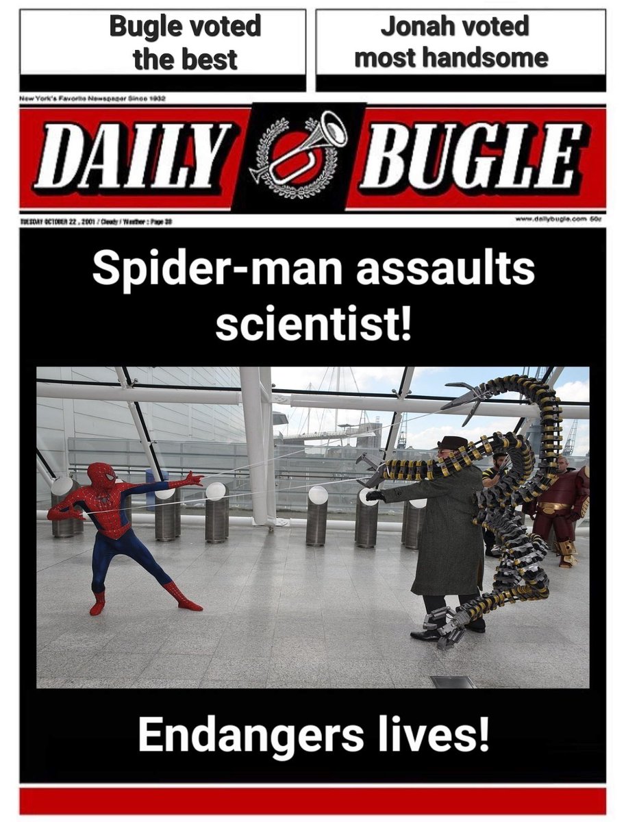 Spider-man attacks respected scientist Doctor Otto Octavius!
#SpiderMan https://t.co/bcrFeids3w