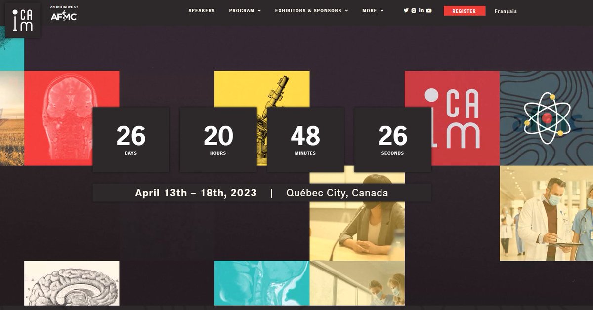 Looking forward to the International Conference on Academic Medicine in Quebec City next month!