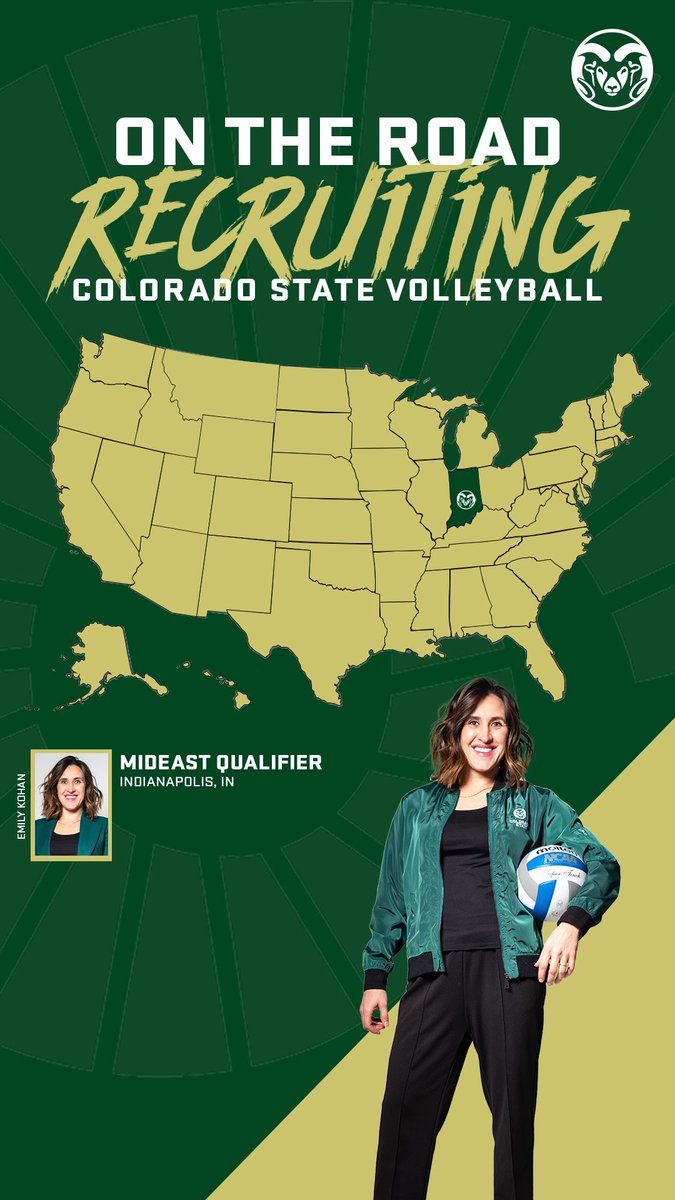 CSUVolleyball's tweet photo. Wheels up to Indy! Head Coach Kohan is on the road in search of future Rams at MEQ 🐏 

#Stalwart x #PointRams https://t.co/AZRa446f2J