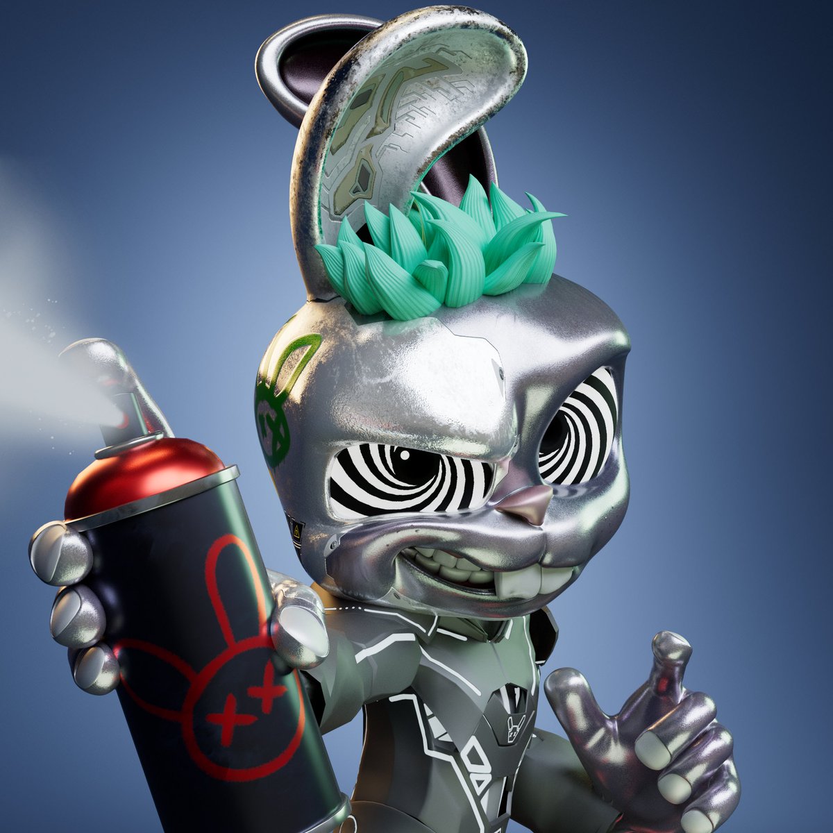 ETHNFTWTF's tweet image. Been working for quite a while to pick up a @RogueJumpers Paintball Gun @mypethooligan. An opportunity for one came minutes before leaving LA after the hooli meetup there. Within an hour of landing I had secured the rank 89 @CypherBuns silver fur and the RJ PB gun #karrotgang!!!