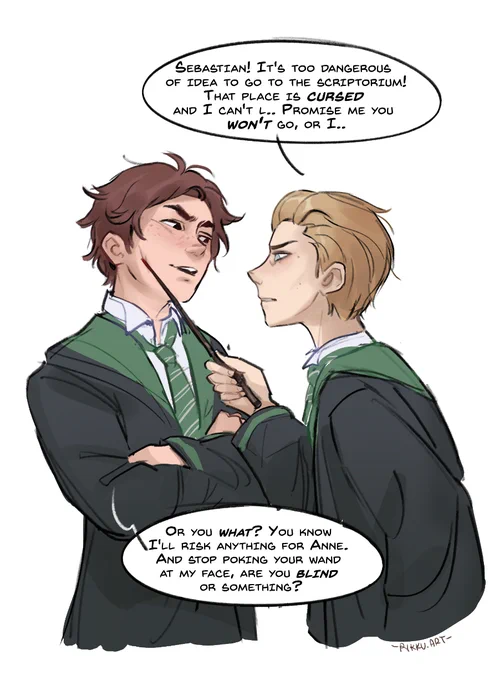another sketch of them boys 💀
#HogwartsLegacy #fanart #SebastianSallow #OminisGaunt 