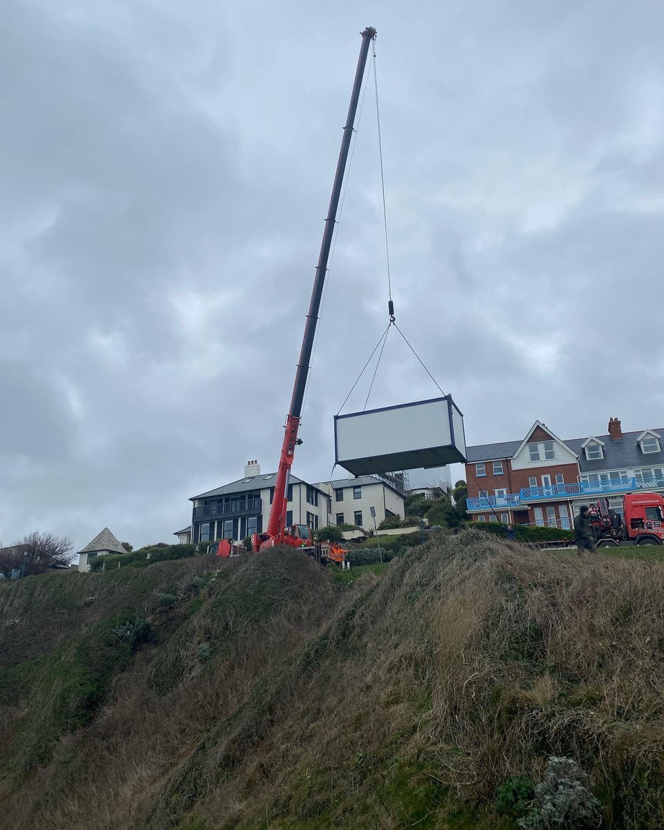 WoolacombeTIC's tweet photo. Summer’s coming … the Barricane Beach Cafe is back in situ, re-opening soon … watch this space! #barricane #woolacombe #mortehoe https://t.co/Ow21QmngRp